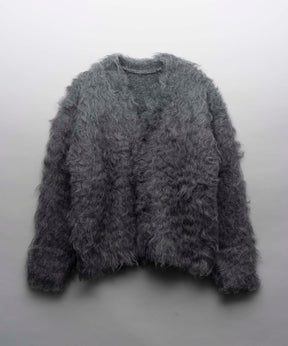 【24AW PRE-ORDER】Prime-Over Shaggy V-Neck Knit Cardigan