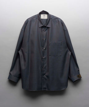 4 Colors CHAMBRAY WASHABLE WOOL PRIME-OVER REGLAR COLLAR SHIRT