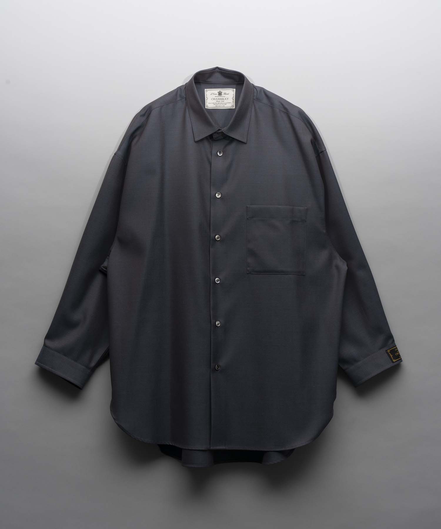 4 Colors CHAMBRAY WASHABLE WOOL PRIME-OVER SHIRT COAT