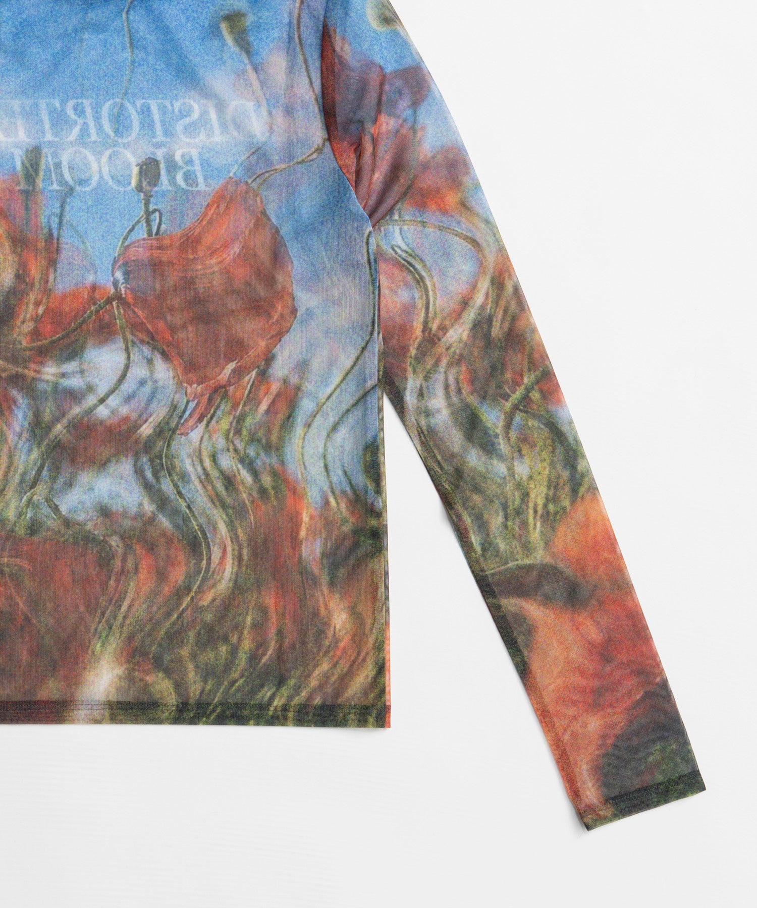 【26WINTER PRE-ORDER】DISTORTED BLOOM Logo Sheer Top