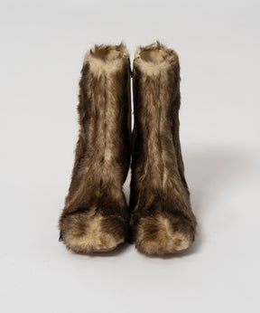 【26AUTUMN PRE-ORDER】Fur-Like Square Short Boots