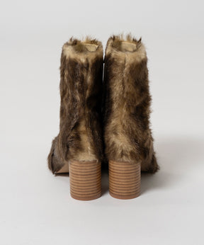【26AUTUMN PRE-ORDER】Fur-Like Square Short Boots