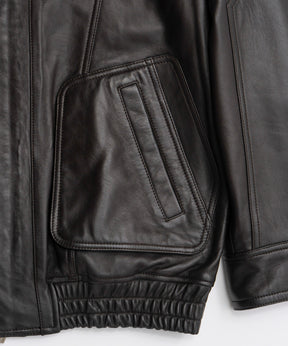 【26AUTUMN PRE-ORDER】Sheep Leather Swing Top Blouson