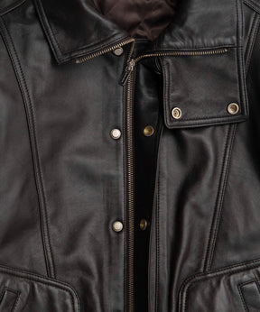 【26AUTUMN PRE-ORDER】Sheep Leather Swing Top Blouson