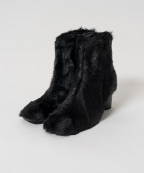 【26AUTUMN PRE-ORDER】Fur-Like Square Short Boots