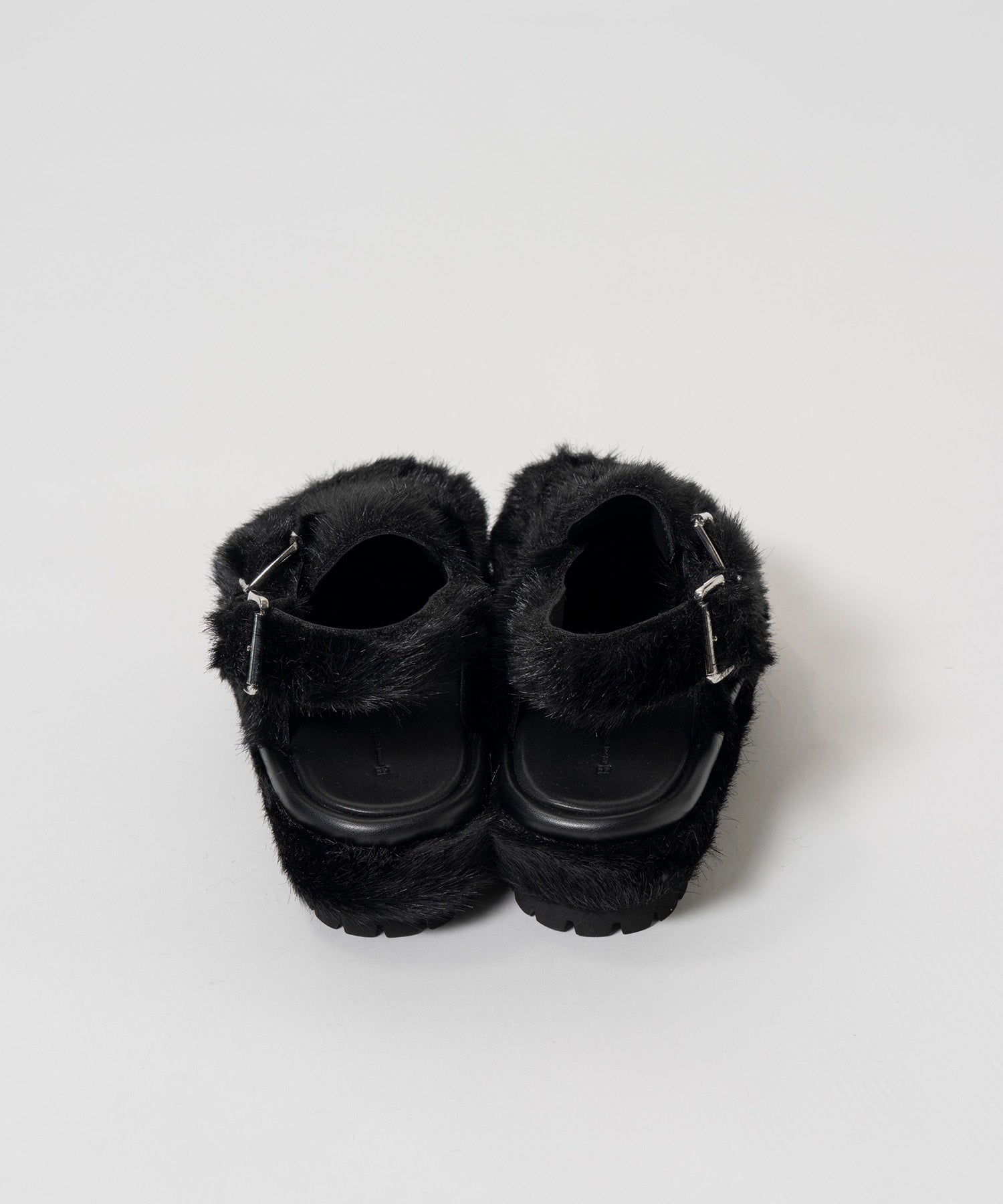 【26AUTUMN PRE-ORDER】Fur-Like Volume Sole Slingback Mules