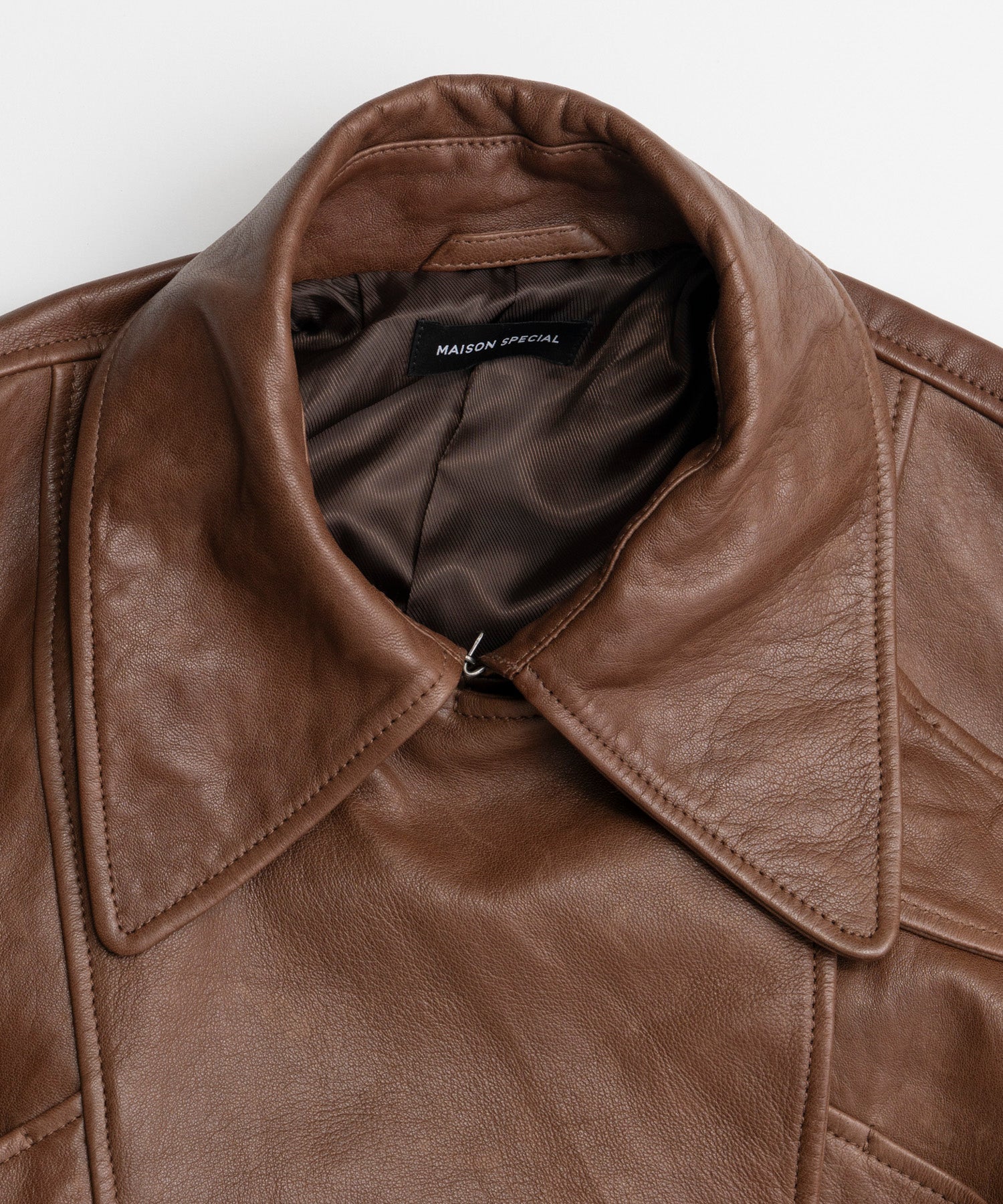 【26AUTUMN PRE-ORDER】Leather Short Trench Coat
