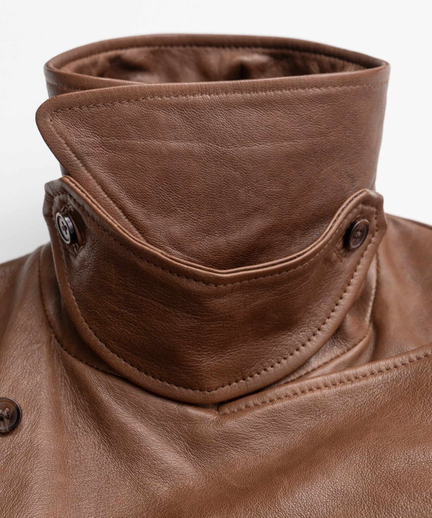 【26AUTUMN PRE-ORDER】Leather Short Trench Coat