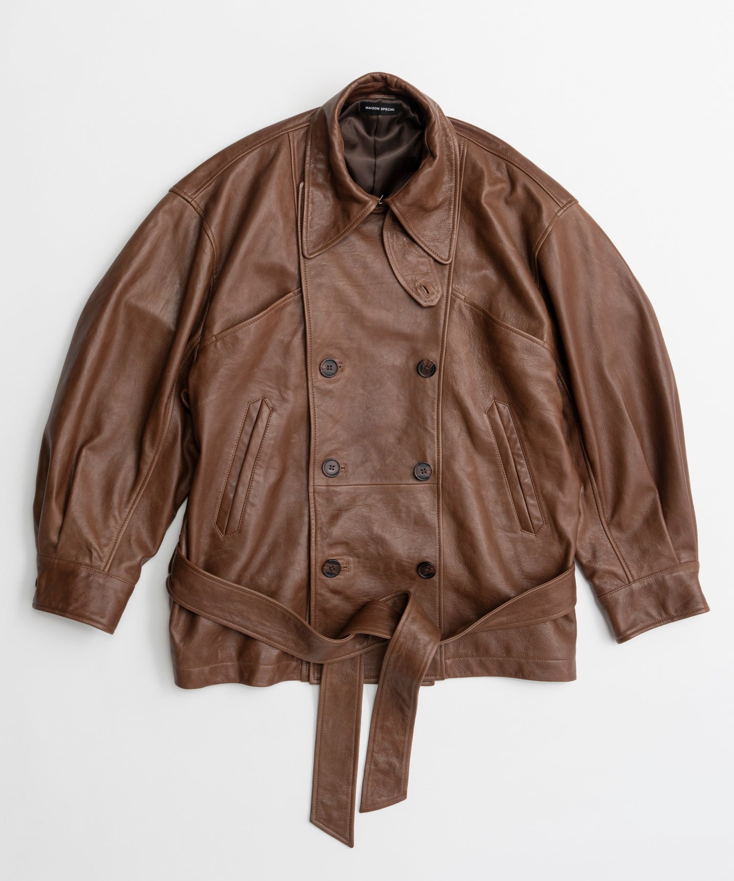 【26AUTUMN PRE-ORDER】Leather Short Trench Coat