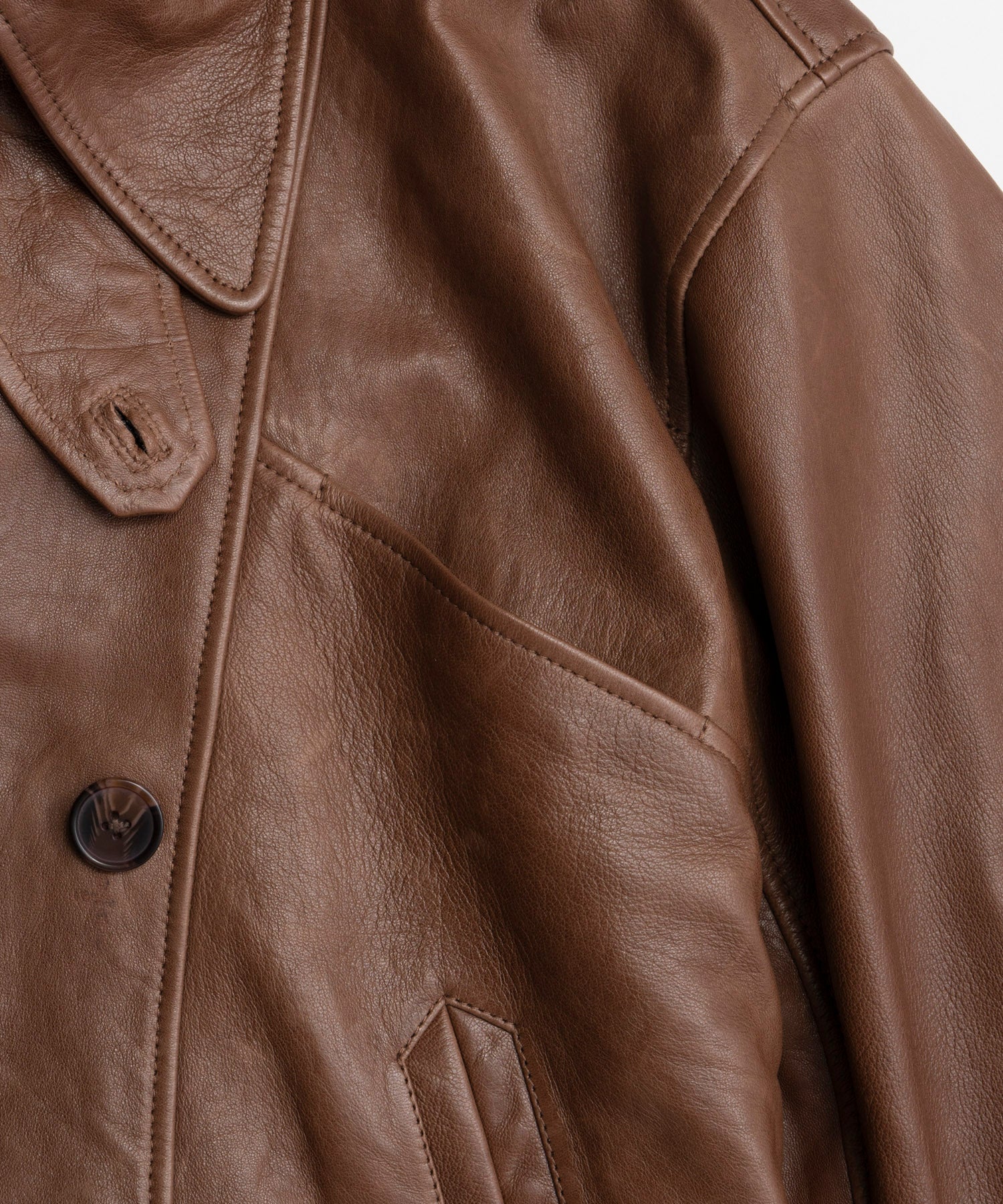 【26AUTUMN PRE-ORDER】Leather Short Trench Coat