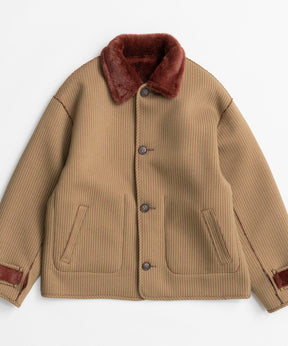 【26WINTER PRE-ORDER】Reversible Checked Boa Coat