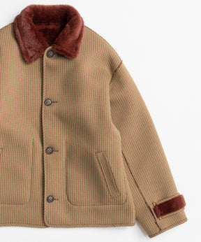 【26WINTER PRE-ORDER】Reversible Checked Boa Coat