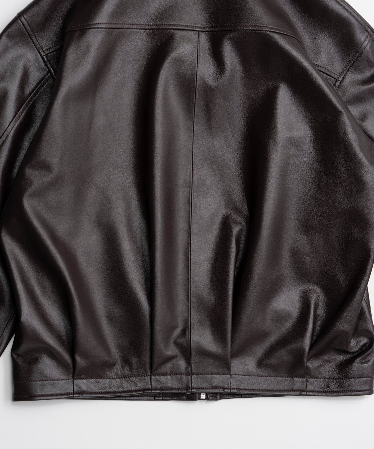 【26AUTUMN PRE-ORDER】Oversized Stand Collar Leather Blouson