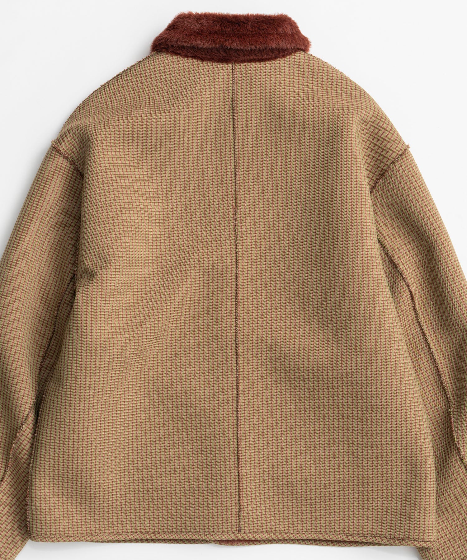 【26WINTER PRE-ORDER】Reversible Checked Boa Coat
