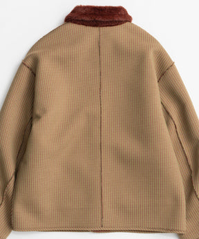 【26WINTER PRE-ORDER】Reversible Checked Boa Coat