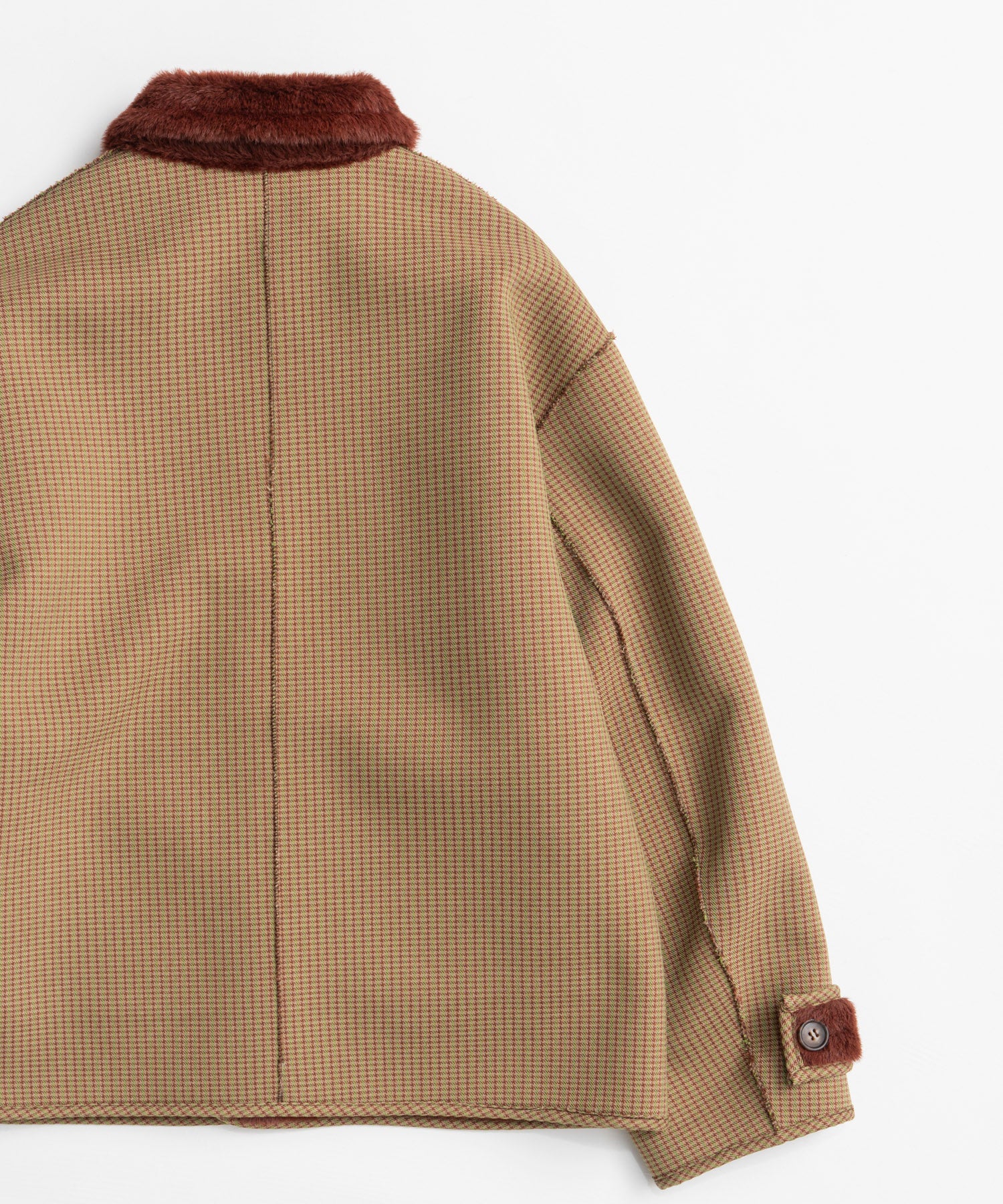 【26WINTER PRE-ORDER】Reversible Checked Boa Coat