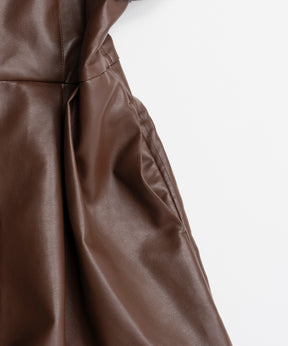 【26AUTUMN PRE-ORDER】Vegan Leather Frill Rompers