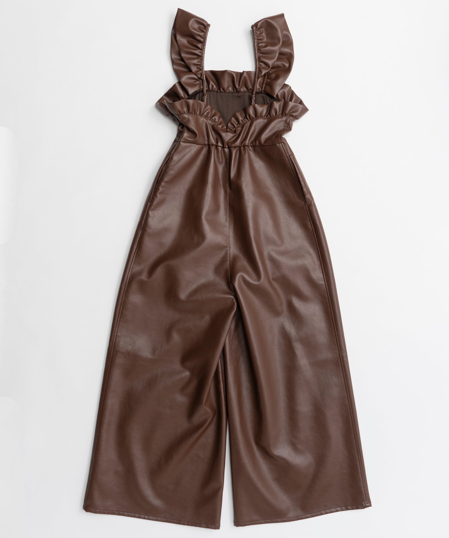 【26AUTUMN PRE-ORDER】Vegan Leather Frill Rompers