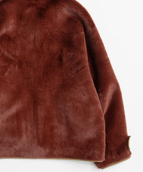 【26WINTER PRE-ORDER】Reversible Checked Boa Coat
