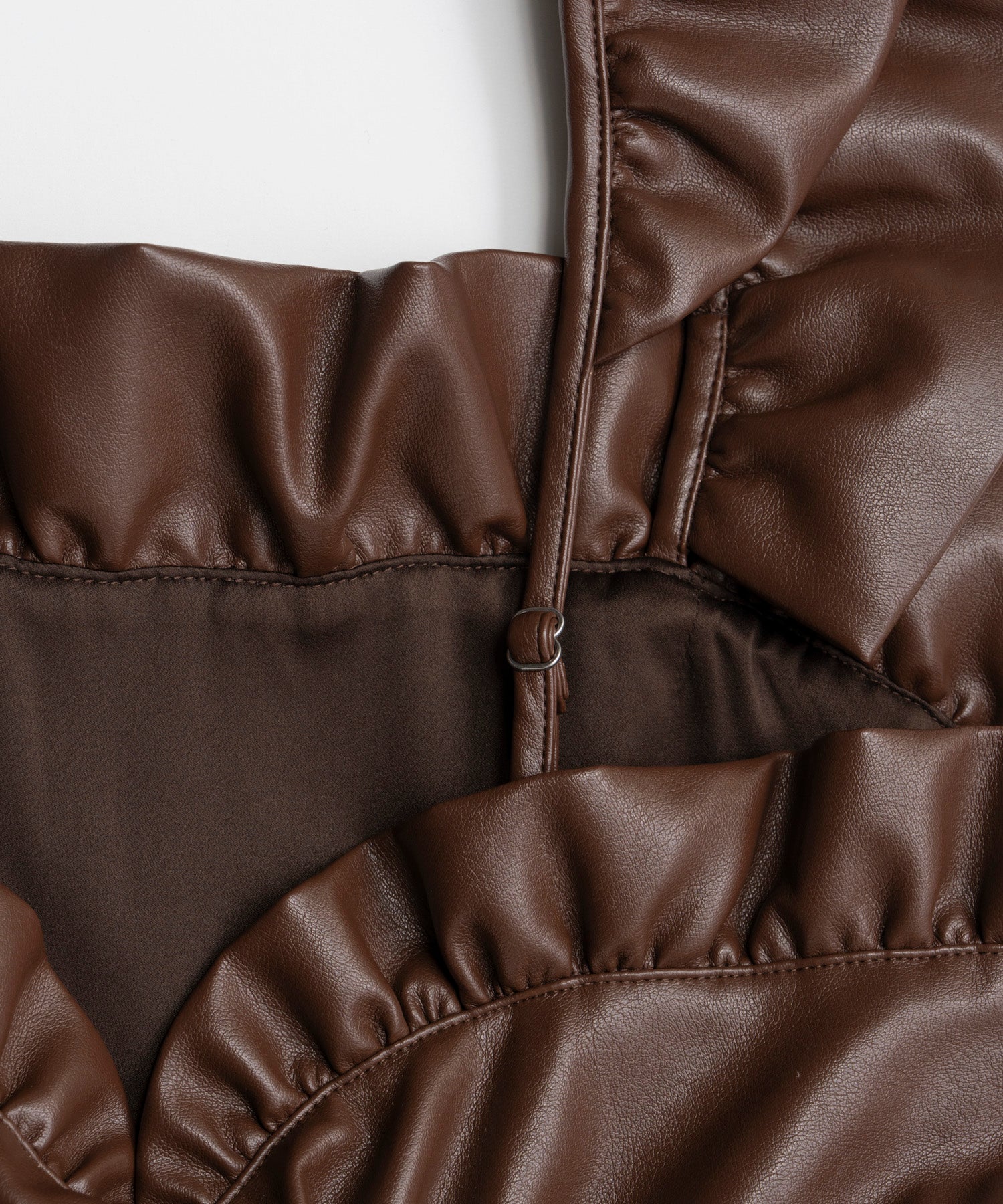 【26AUTUMN PRE-ORDER】Vegan Leather Frill Rompers