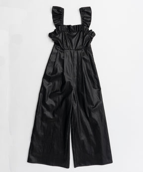 【26AUTUMN PRE-ORDER】Vegan Leather Frill Rompers