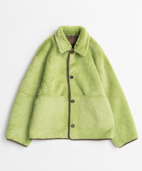 【26WINTER PRE-ORDER】Reversible Checked Boa Coat
