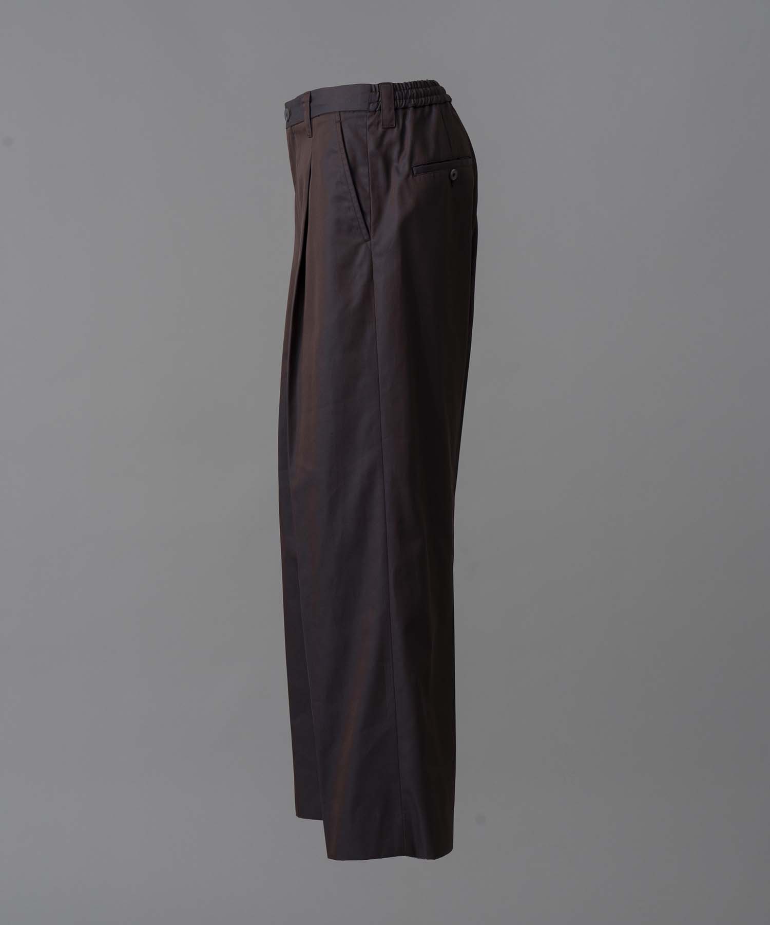 120/2/2/2/2/2/Suvin Cotton Gabardine Prime-Wide One Tuck Pants