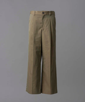 120/2/2/2/2/2/SUVIN COTTON GABARDINE PRIME-WIDE ONE TUCK PANTS