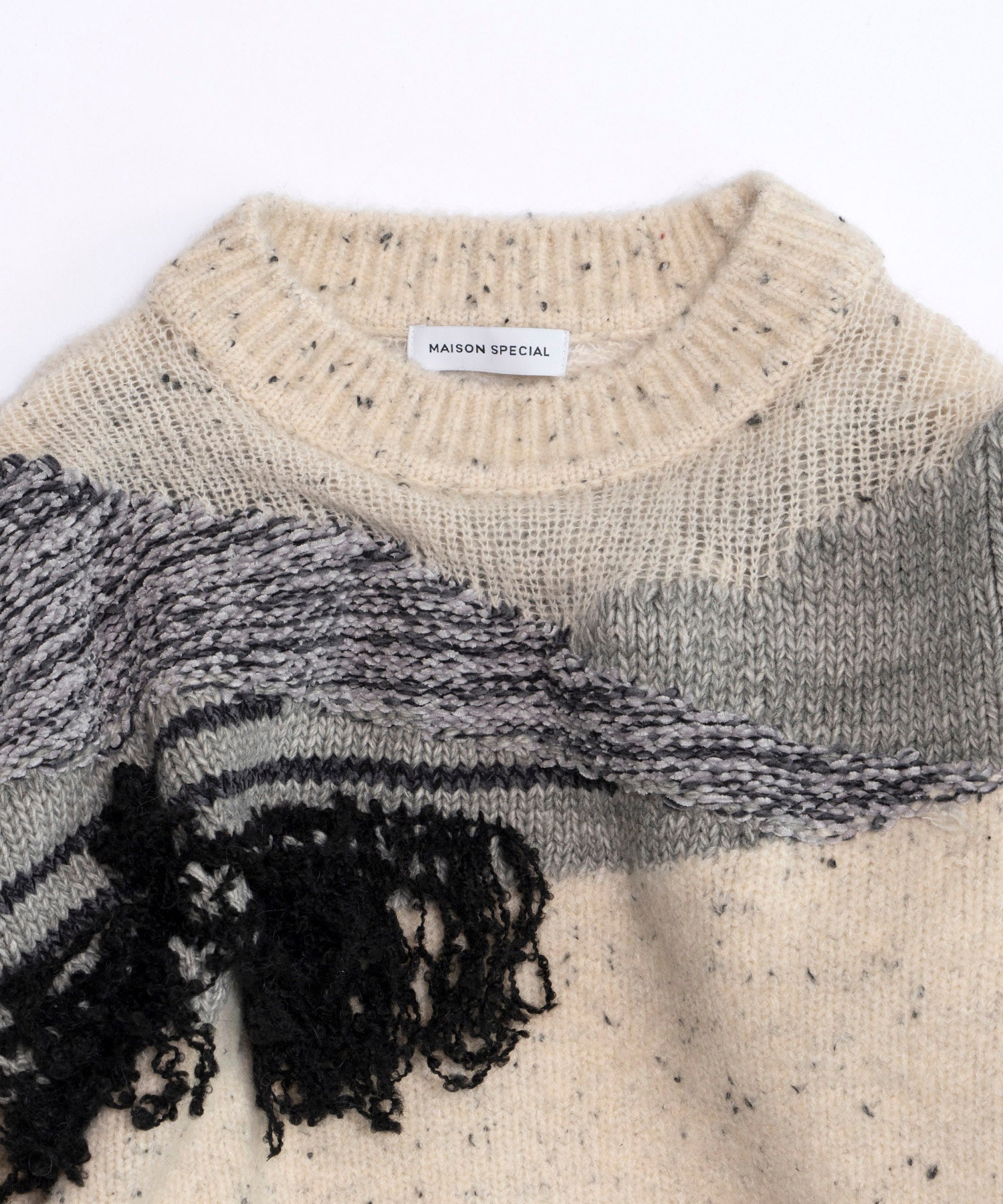 Mix Yarn Fringe Knit