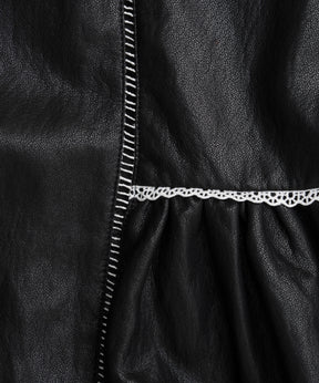 [26WINTER COLLECTION] 纯素皮革内衣连衣裙