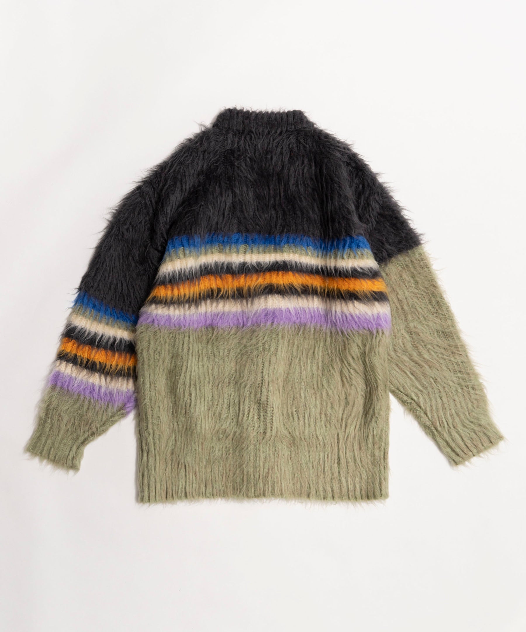 SALE】Multi Border Shaggy Cardigan