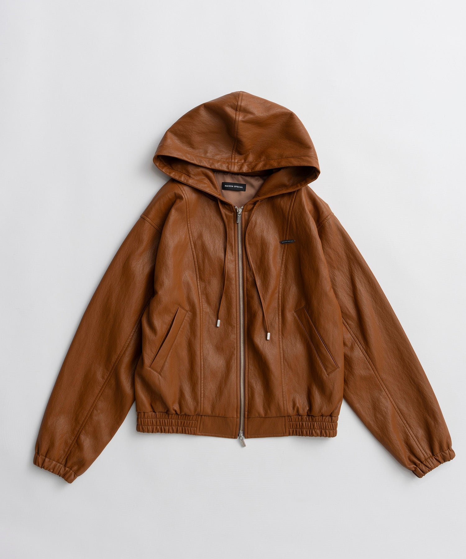 【26AUTUMN PRE-ORDER】Faux Leather Hoodie Parka