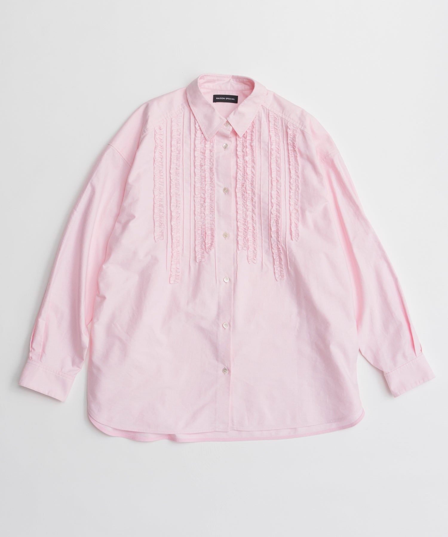 【26AUTUMN PRE-ORDER】Frill Oxford Overshirt