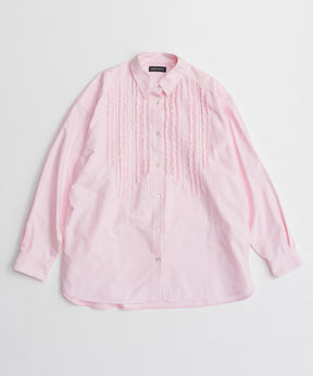 【26AUTUMN PRE-ORDER】Frill Oxford Overshirt