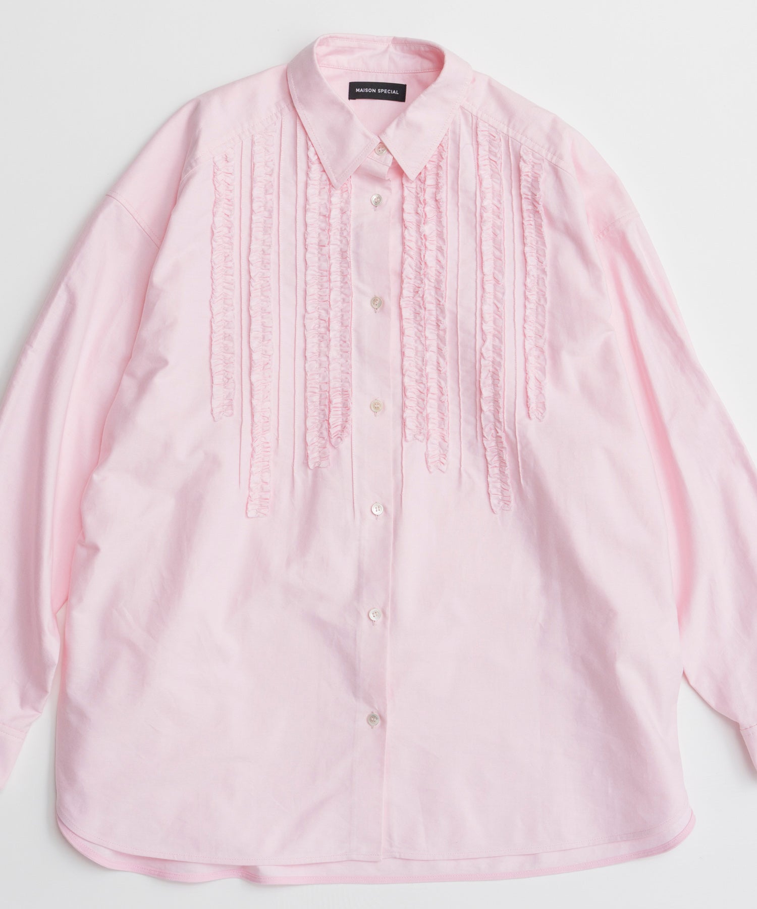 【26AUTUMN PRE-ORDER】Frill Oxford Overshirt