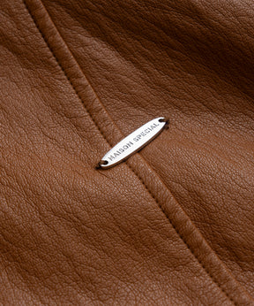 【26AUTUMN PRE-ORDER】Faux Leather Hoodie Parka