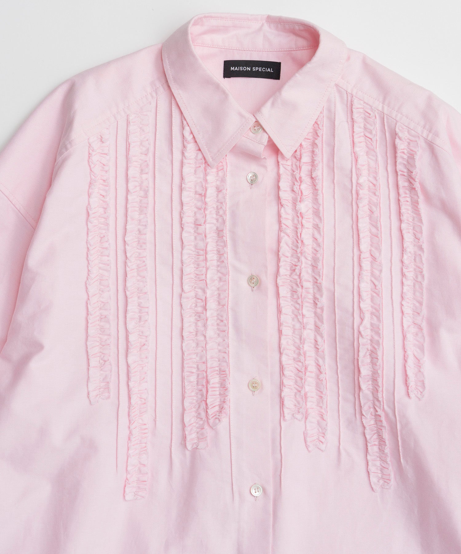 【26AUTUMN PRE-ORDER】Frill Oxford Overshirt