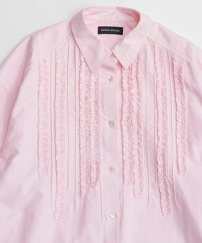 【26AUTUMN PRE-ORDER】Frill Oxford Overshirt