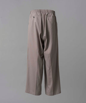 Wool Mix Continuous Town-Tuck Wide Pants