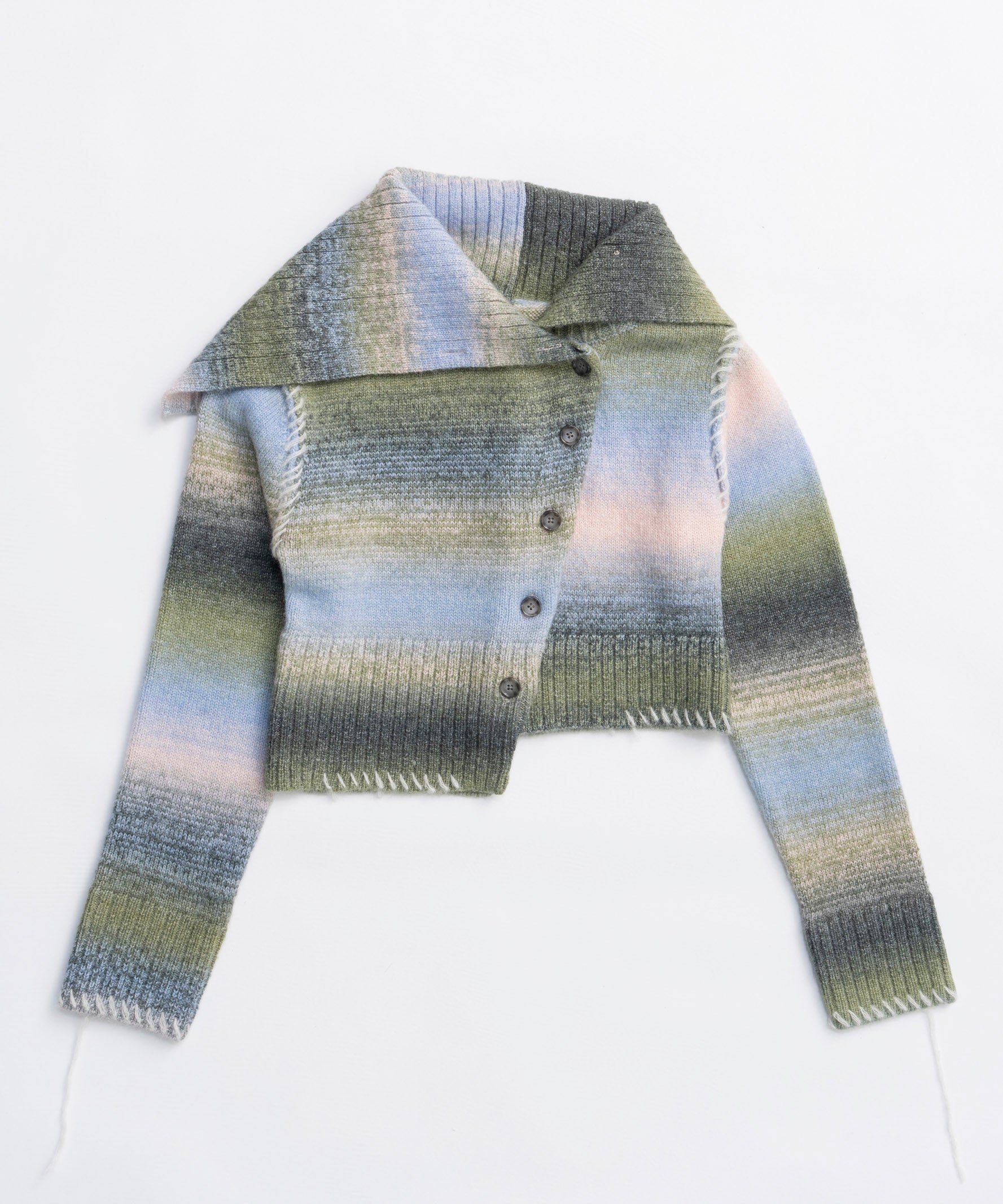 25WINTER preorder Asymmetry kasuri Knit Cardigan
