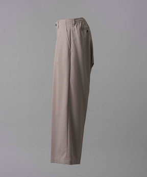 Wool Mix Continuous Town-Tuck Wide Pants