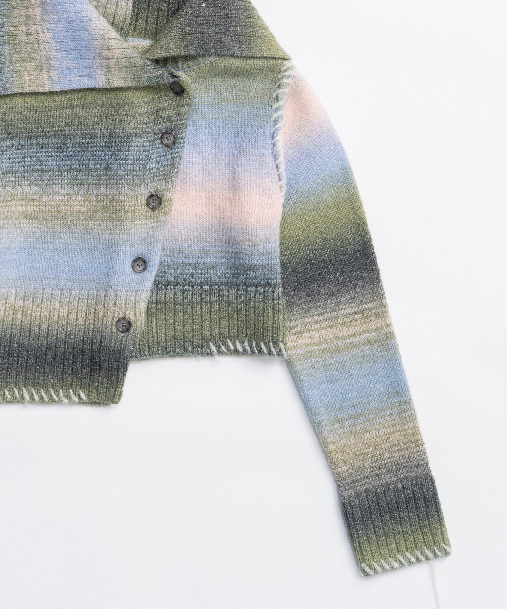 25WINTER preorder Asymmetry kasuri Knit Cardigan