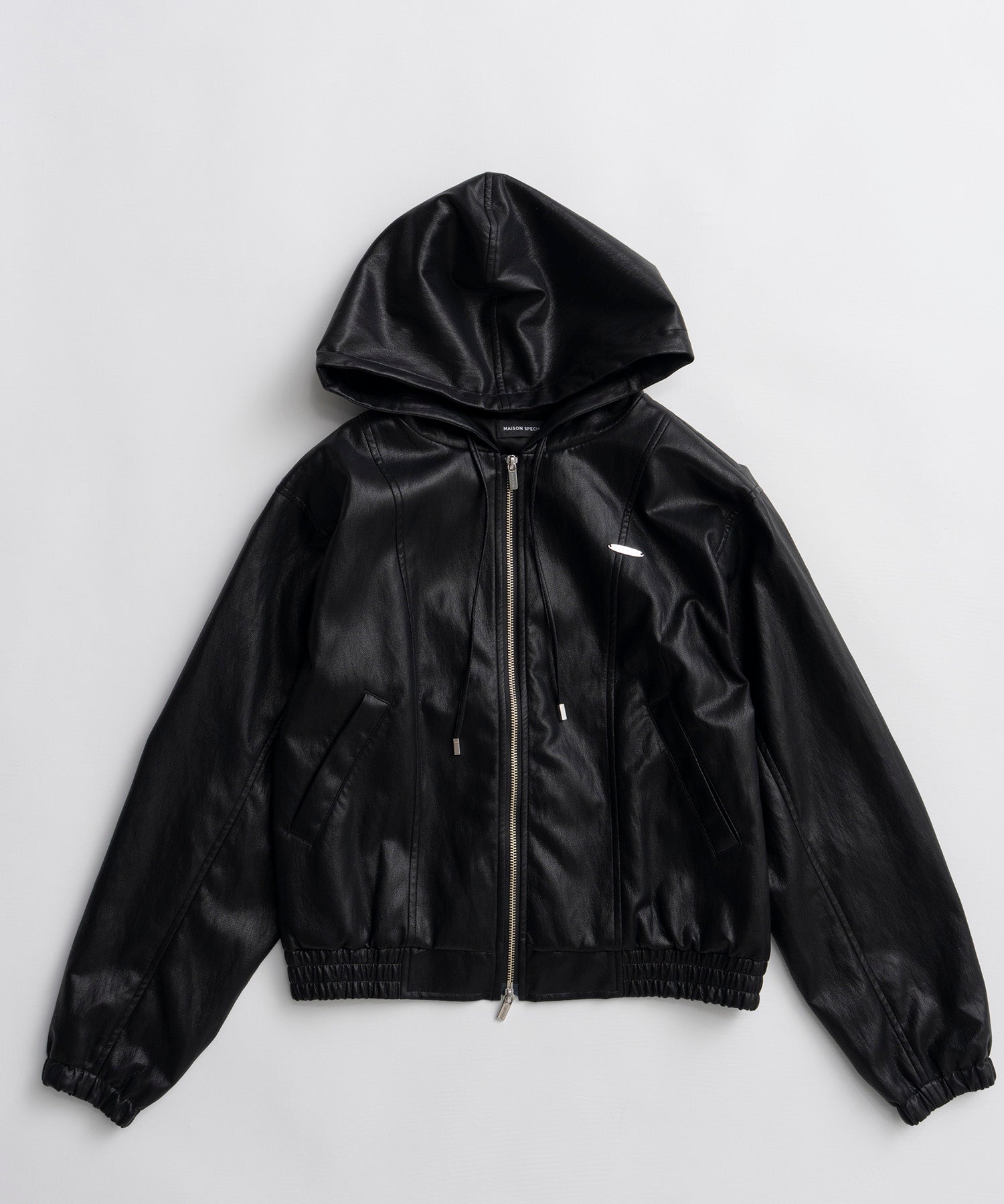 【26AUTUMN PRE-ORDER】Faux Leather Hoodie Parka