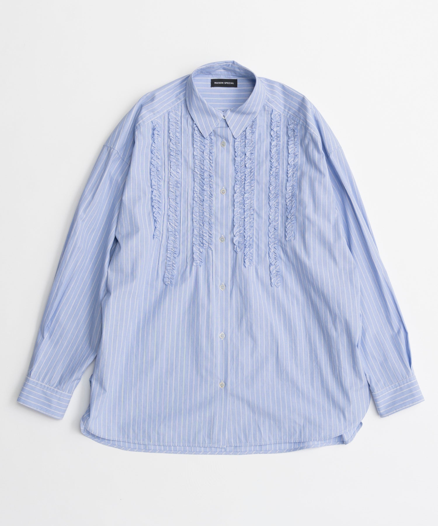 【26AUTUMN PRE-ORDER】Frill Oxford Overshirt