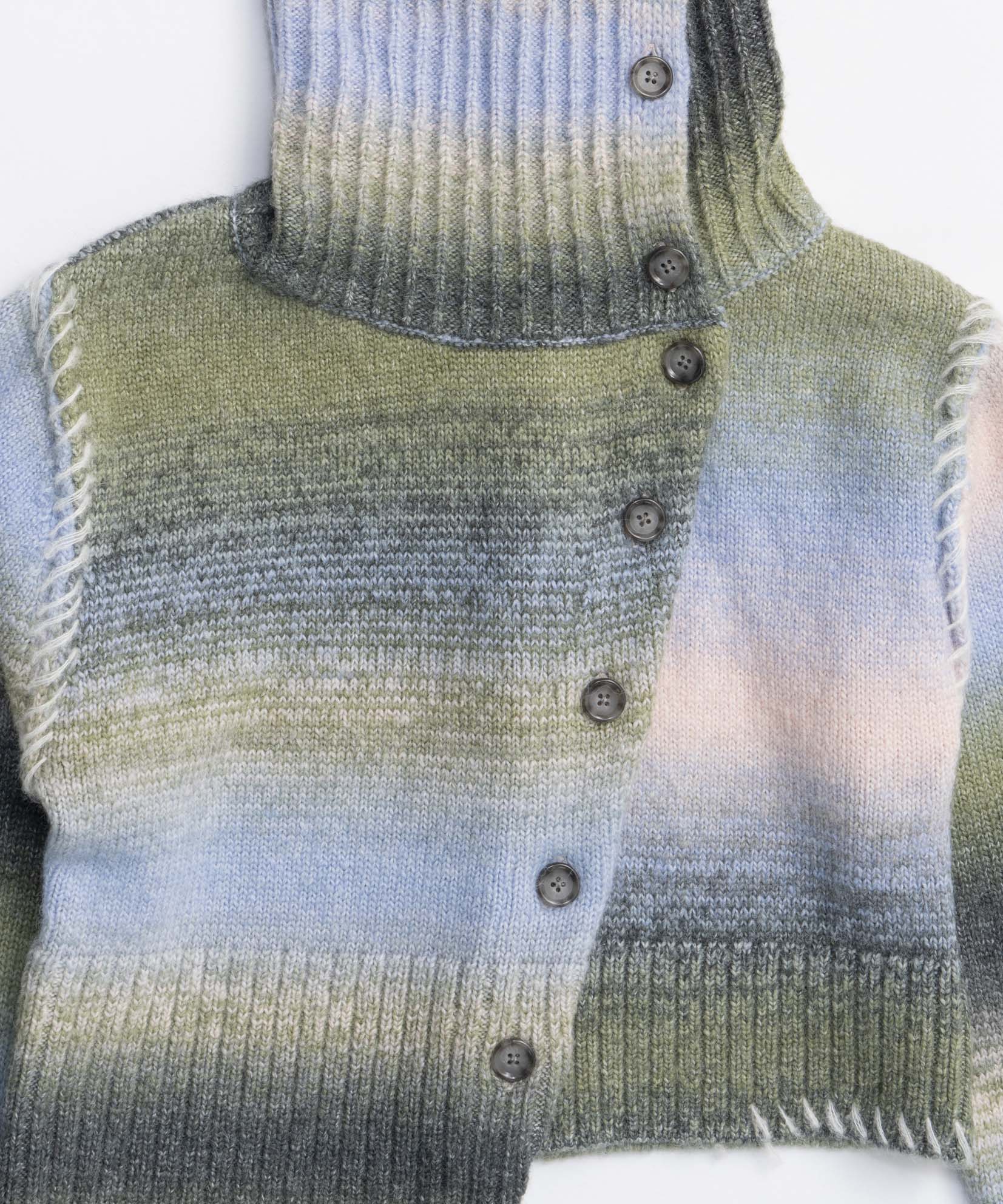 25WINTER preorder Asymmetry kasuri Knit Cardigan