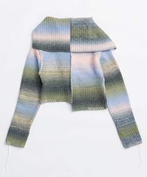 25WINTER preorder Asymmetry kasuri Knit Cardigan