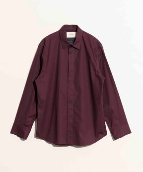 【Italian Dead Stock Fabric】Dress-Over Fly Front Shirt