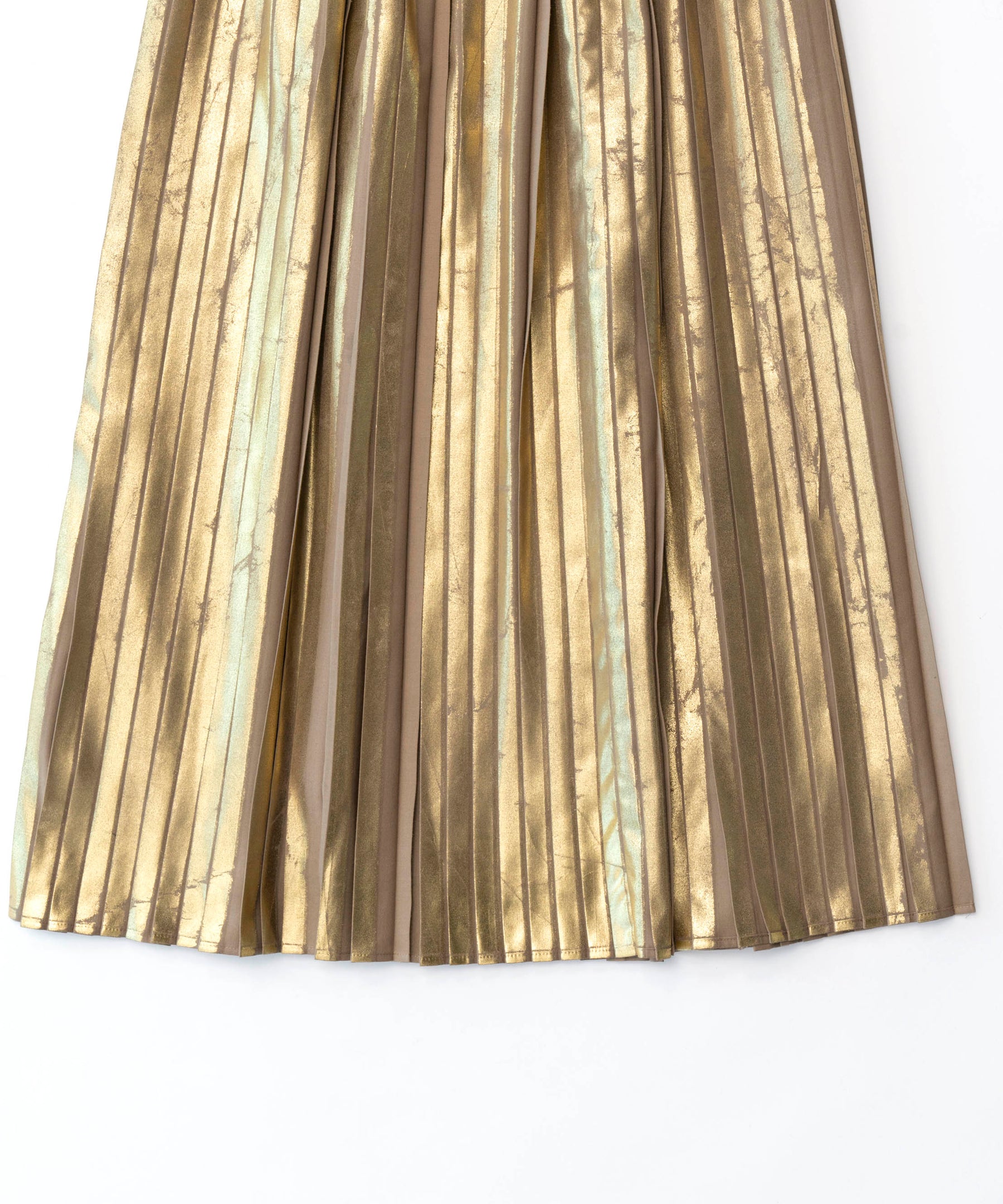 Foil Pleated Skirt