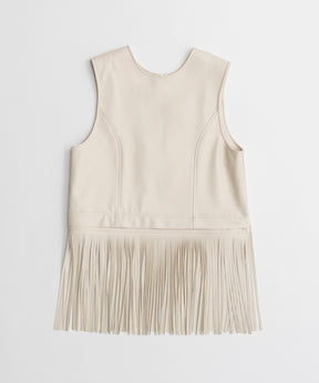 【26AUTUMN PRE-ORDER】Multi-Fringe Vegan Leather Vest