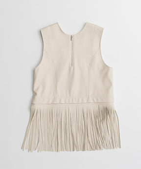 【26AUTUMN PRE-ORDER】Multi-Fringe Vegan Leather Vest
